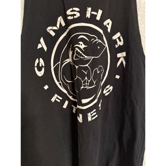 Gymshark Mens Legacy Racerback Tank Top Black Graphic Gym Fitness tank large - Picture 2 of 5